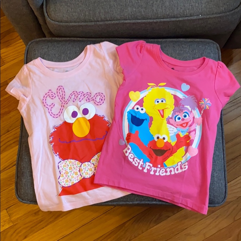 Two Sesame Street shirts
